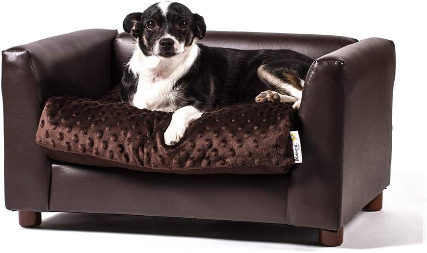 Keet Fluffy Deluxe Pet Bed Sofa Chocolate Small (Medium)
