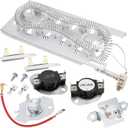 Dryer Heating Element Kit by SupHomie - Compatible with Whirlpool WED7500GW0 WED7500GC0 WED75HEFW1 WED8127LC0 WED8127LC1 WED8127LW1 WED8300SE2 WED8300SW2 WED8500DC4 WED8500DW4 WED85HEFW1 WED8540FW2