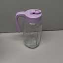 Mason Jar Pitcher - Airtight & Leakproof Glass Pitcher with Lid, Perfect for Breastmilk, Cold Brew, and Sun Tea, 2 Quart (64 oz) Mason Jar with Pour Spout Lid (Purple)