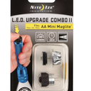 Nite Ize LED Upgrade Combo II Compatible with AA Mini Maglite - Convenient Flashlight Kit with LED & Tail Cap Switch - Powerful Flashlight Upgrade for Camping & Hiking - 1 Pack