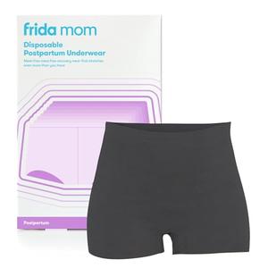 Frida Mom 8pc Postpartum Underwear, Disposable Boyshort Panties, Seamless, Stretch Support, New Mom Essentials, Size Regular (28in-42in) Black