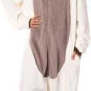 INTIMO Nickelodeon Mens' Avatar The Last Airbender Appa Hooded Union Suit Costume Sleep Pajama For Adults (XXS/XS)