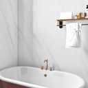 Livelynine 36 x 197 Inch Extra Large Carrera White Marble Contact Paper for Countertops White Marble Countertop Peel and Stick Waterproof Wallpaper for Bathroom Counter Bedroom Desk Table Top Cover