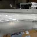 UNISHADES no Drill Cordless Roman Shades for Windows, 24" W × 64" H - 100% Blackout - Linen - Mist White