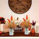 4 Pcs Fall Table Centerpieces, Artificial Fall Flowers with Vase Fake Fall Orange Plants for Thanksgiving Autumn Halloween Party Dining Room Kitchen Home Office Decor