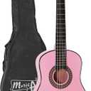 Music Alley MA-51 Classical Acoustic Guitar Kids Guitar and Junior Guitar Pink, Half size