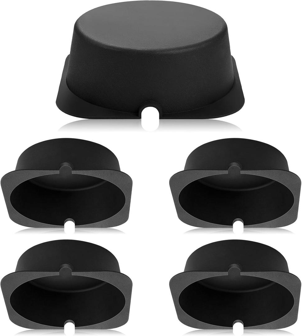 Tuanse 5 Pcs Recessed Light Cover for 6 Inch Lighting Fixtures 8.6 x 8.6 x 2.9 Inch Fire-Resistant and Energy-Saving Light Insulation Protect Cover for Attic (Black)