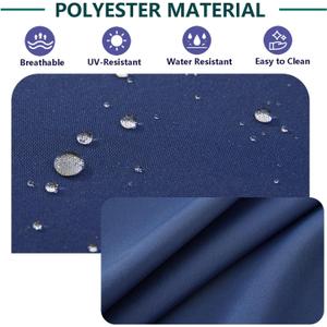 FLYMEI Patio Cushion Covers 25x25x5 Waterproof Outdoor Cushion Cover Replacement 2Packs Outdoor Seat Cushion Slipcover for Rattan Chair Sofa, Navy Blue