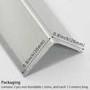 Coengwui Aluminum Corner Guards, Peel and Stick L-Shaped Molding Trim for Wall Table Door Frame Protection and Decoration (Matte Silver, 6Pcs x 4.26ft x 0.8in)