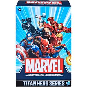 Hasbro- Marvel Titan Hero Series Multipack (6 Action Figures, 30 cm, Ages 4 Years) 