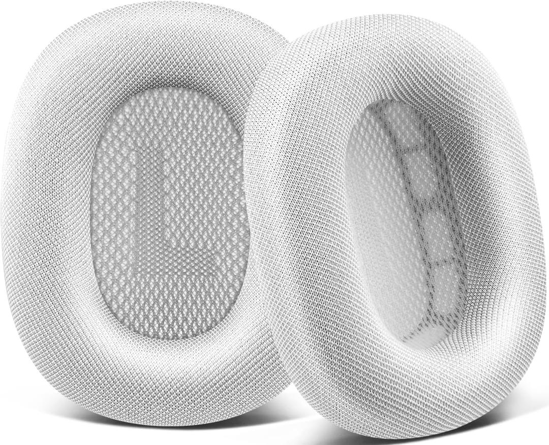 Ear Cushions Replacement for AirPods Max - Upgraded Ear Cups for Apple Headphones - GVOEARS Ear Pads Cover with Protein Leather Memory Foam (Light Gray)