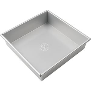 Ultra Cuisine Square Cake Pan - Non-Stick Steel Stick - Easy Release - Durable Baking Tool - Ideal for Brownies - Loaves - Aluminized Steel - Square Baking Pan - Excellent Brownie Pan - 7x7 Cake Pan (7" x 7", Aluminum)