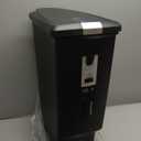 simplehuman 40 Liter / 10.6 Gallon Slim Kitchen Step Trash Can With Secure Slide Lock, Black Plastic