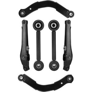 Rear Upper Lateral & Lower Control Arms + Lower Rearward Lateral Toe Arms Fit for Jeep Compass Patriot 2007-2017, Fit for Dodge Caliber 2007-2012 (without Off-Road Package) - 6pc Set