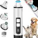 Dog Nail Trimmers Ultra Quiet Electric Pet Dog Nail Clippers Cat Nail Clipper with Led Lights Nail Grinder High Speed Nail File Electric Clippers for Grooming Small, Medium,Large Dogs and Cats (white)