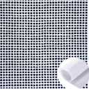 Needlepoint Canvas 14 Mesh Blank White Canvas Polyester Cotton Twist Interlock for Embroidery, Knit Crochet Projects and Make Dividers(20 x 20 Inches,2 Pack)
