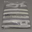 Saodimallsu Womens Striped Cardigan Sweaters Cropped Fall Button Open Front Long Sleeve Knit Sweater Coat with Pockets L