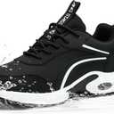 Women's Waterproof Steel Toe Work Safety Shoes, Non-Slip, Puncture-Proof, Comfortable, Lightweight, Fashion Footwear, Construction, Industrial Shoes (11, Black White)