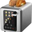 2 Slice Toaster,Touchscreen & Dual Independent Control Panel,5 Basic Functions & Digital Countdown Toasters,6 Shade Settings6 Bread Types,Smart Bread Maker Mute/Screen-Off,Grey