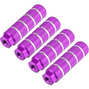 X AUTOHAUX 4pcs Aluminum Alloy Rear Foot Pegs Footrests Universal for BMX MTB Bike Bicycle Fit 3/8 Inch Axles (Purple)