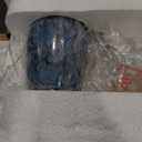 Blue Lamp for Bedroom & Bedside with 3-Way Lighting Modes & USB C+A - Modern Style Glass Nightstand Table Lamp for Living Room & Bedroom Decoration (23.5" H)