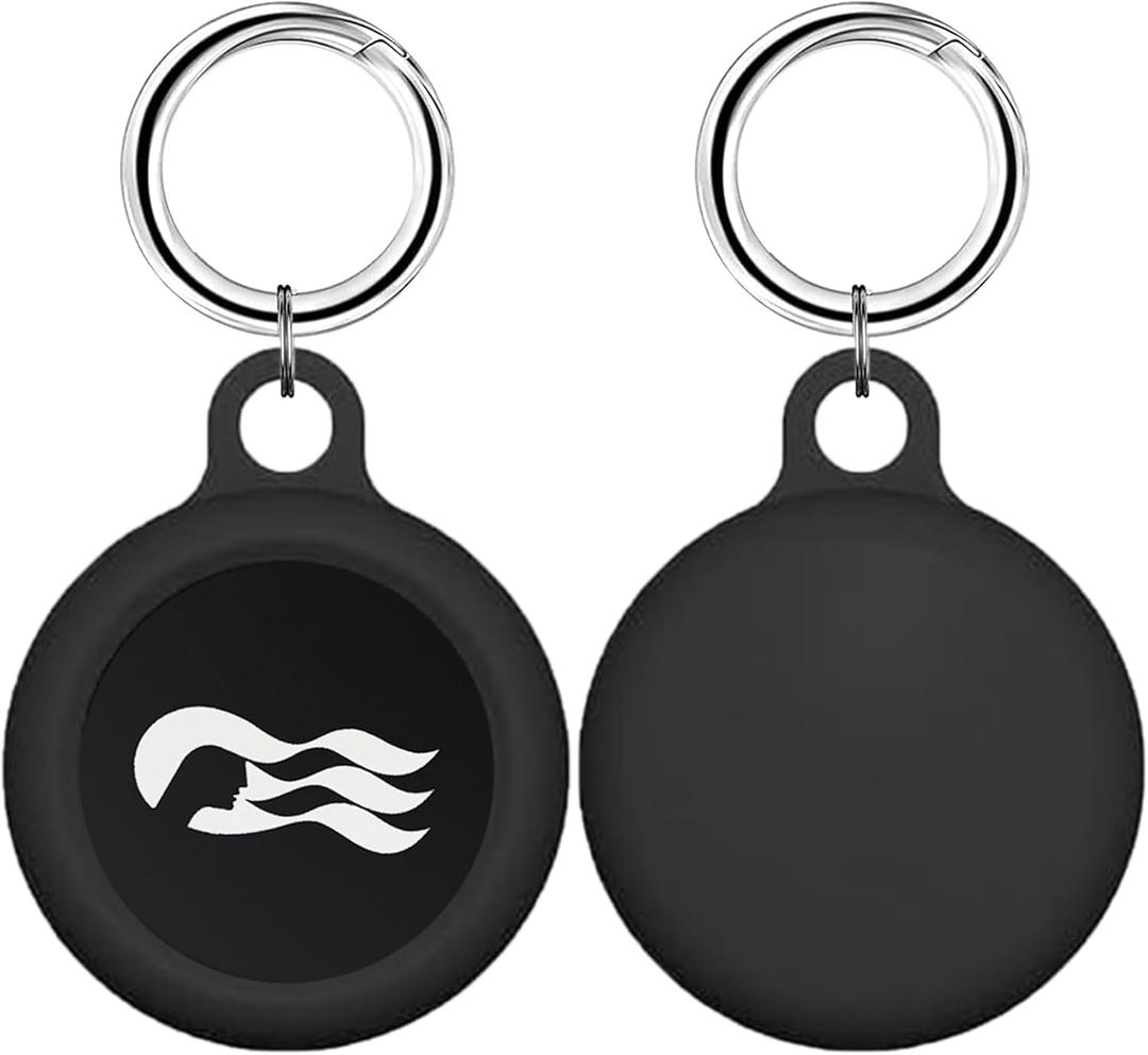 Keychain Holder for Princess Cruise Medallion, [2 Pack] Princess Medallion Accessories for Princess Ocean Medallion, 2025 Carnival Cruise Ship Essentials Medallion Accessory for Men Women (Black)