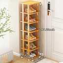 Vertical Shoe Rack ,Tall Narrow Shoe Shelf Organizer Entryway Shoe Storage, 7-tier