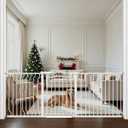 Fairy Baby 71.7"-81.1" Extra Wide Baby Gate with Door Large Pet Gate Indoor