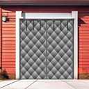 Garage Door Screen for Winter, Sunmoxia 9 * 7Ft Magnetic Thermal Insulated Door Curtain, Upgraded Oxford Cloth Filled with Thicken Polyester Fiberfill, Windproof Insulation Cover Blanket 