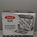 OXO Tot Expandable Drying Rack  Space-Saving Drying Rack | Newborn and Baby Essentials | Breastfeeding Essentials | Dry Baby Bottles | Save Space in Kitchen