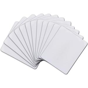 Sublimation Mouse Pad Blank Rectangular Blanks 12 pcs for Sublimation Transfer Heat Press Printing Crafts 24x20x0.2cm White