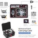 Waterproof Hard Case for DJI Avata 360 Combo, Shockproof Travel Storage Box with Custom Foam for Drone, RC2, G-N3 Goggles, Motion Controller, Charger Hub (Only Case), Single Layer