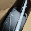 Drive Medical 11148-1 Folding Steel Bedside Commode Chair, Portable Toilet, Supports Individuals Weighing Up To 350 Lbs, with 7.5 Qt. Bucket and 13.5 Inch Seat, Grey