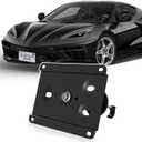 No Drill Front License Frame Compatible with 2005-2013 Chevrolet Corvette C6 Anti-Theft License Plate Grille Mount Holder Car Tag Covers Rust-Proof, Rattle-Proof Car Accessories