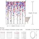 Emvency Shower Curtain, for Bathroom Decor 72" x 72", Falling Blue | Independence Day Stars Waterproof Polyester Fabric Shower Curtains Set with Hooks