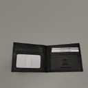 Oak Leathers Slim Leather Wallet for Men - RFID Blocking Slim Minimalist Front Pocket - Thin & Stylish with ID Window, Gift For Men (Black Carbon/Cognac) (Black)