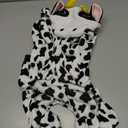 Dog Cow Costume - Adorable Halloween Milk Cow Style Puppy Cosplay, Pet Outfits Dog Halloween Costume Winter Hoodie Soft Jumpsuits for Cat Small Dogs Christmas (X-Large)