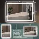 COLMERD 40 x 28'' Bathroom Mirror with Lights,Anti-Fog, Smart Mirror