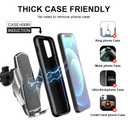 Wireless Car Charger Mount, 15W Qi Fast Charging Auto-Clamping Cell Phone Car Holder ​Air Vent Windshield Dashboard Long Arm Suction Cup Car Phone Mount for iPhone13 /12/11 Samsung S20/S10/S9/S8 LG