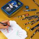 SONIC THE HEDGEHOG Pencil Case for Kids Stationery Set Pens Colored Pencils Mini Notebook School Supplies Gamer Gifts for Boys