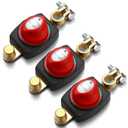 Relaxweex 3 Pcs Battery Disconnect Switch Top Post On/Off 12-48v Battery Cut Off Switch Master Heavy-Duty for RV Car Boat (On-off-275a-top Post)