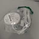 India to US Plug Adapter, India Plug Adapter with 3 American Outlets 4 USB Ports (2 USB-C) Total 24W, Type D Travel Adapter for USA to India Bangladesh Maldives Nepal Pakistan