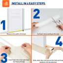 MAGZO Door Draft Stopper, 30 Inch Adjustable Under Door Gap Filler, Fits 26'' - 30'' Bottom Widths, Seals Gaps up to 1.7", Soundproof Sweep Blocks Air, Noise, Light, Beige