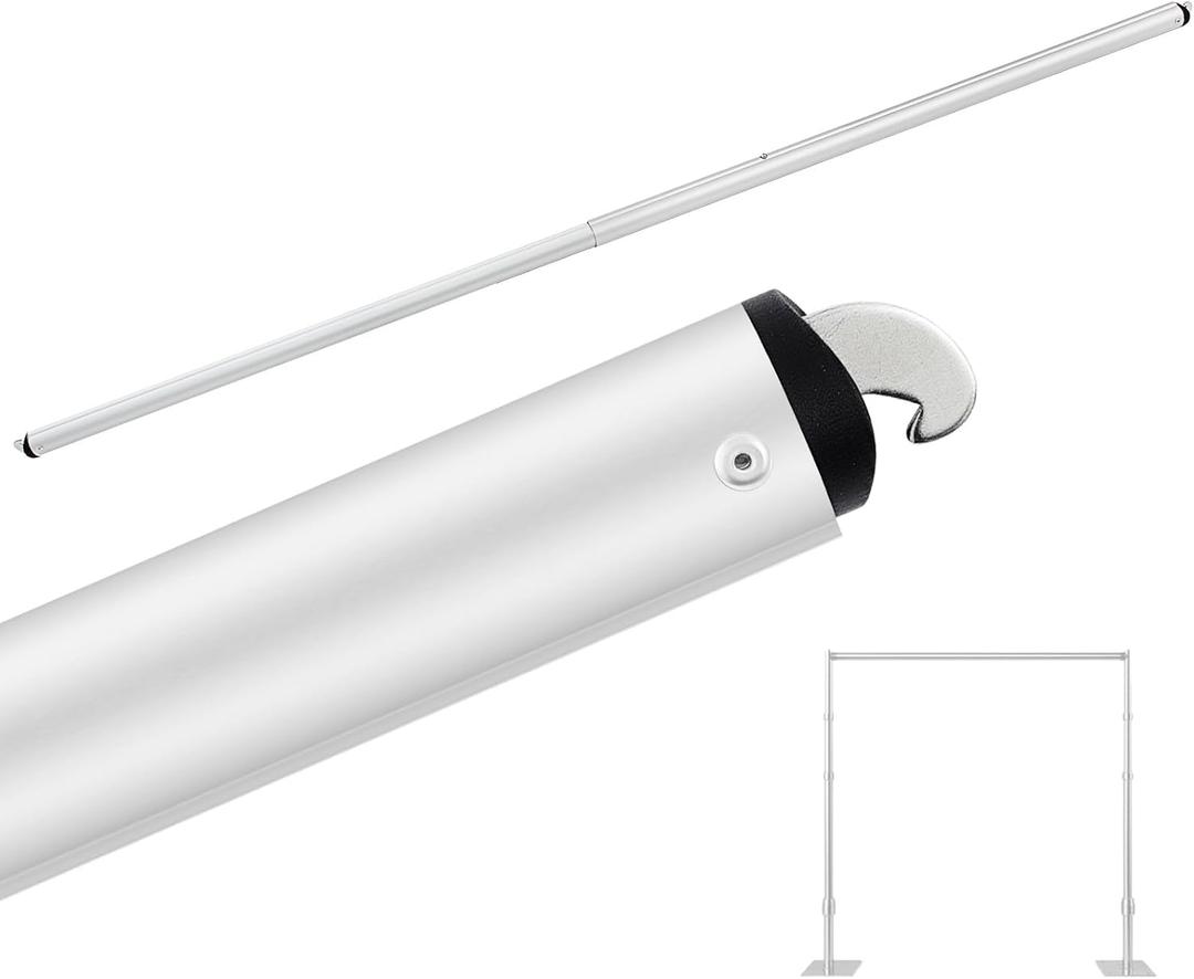 Zonon 1 Pcs 3-5ft Double Layer Adjustable Crossbar and Hangers for Use with Pipe and Drape Kit Pipe and Drape Crossbar for Backdrop Stand, Background Curtain and Wedding Decor