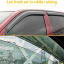 Window Rain Guards Visors for 2009-2018 Dodge Ram 1500 Quad Cab, Out-Channel Window Vent Wind Shades Deflectors for 09-18 Ram 1500 Extended Cab