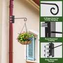 4Pcs Heavy Duty Railing Bird Feeder Hanger, Outdoor Hanging Bracket, Extended Hanger for Bird Feeders, Flower Baskets, Wind Chimes, Flower Pots, Lanterns (Posts Diameter :1.3inch-2.16inch)