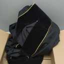 Happy Secret Unisex Deluxe Doctoral Graduation Gown and Doctoral Tam 8 Sided Package with Gold Piping Doctoral Regalia (Black), 48