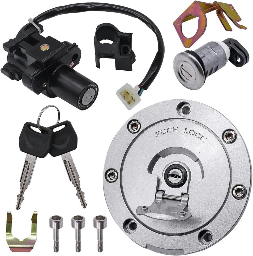 Ignition Switch Lock Fuel Gas Cap Seat Lock Key Set for Honda CBR600F4i CBR1000RR CBR1100XX CBR600RR CBR900RR CBR929RR CBR954RR