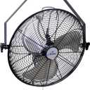 iLiving 18 Inch Wall Mount Fan, 4550 CFM High Velocity Metal Fan with 3 Speeds, Sealed Motor & 360° Tilt, Heavy Duty Wall/Ceiling Mount Fan for Garage, Warehouse, Barn, Greenhouse, Workshop