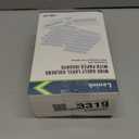 Lenink 100Pcs Wire Shelf Label Holders with 100Pcs Label Paper Inserts, Plastic Wire Rack Label Holder Compatible with Metro and Nexel 1-1/4in Shelves, Label Area 3in Lx1.25in H (Transparent)